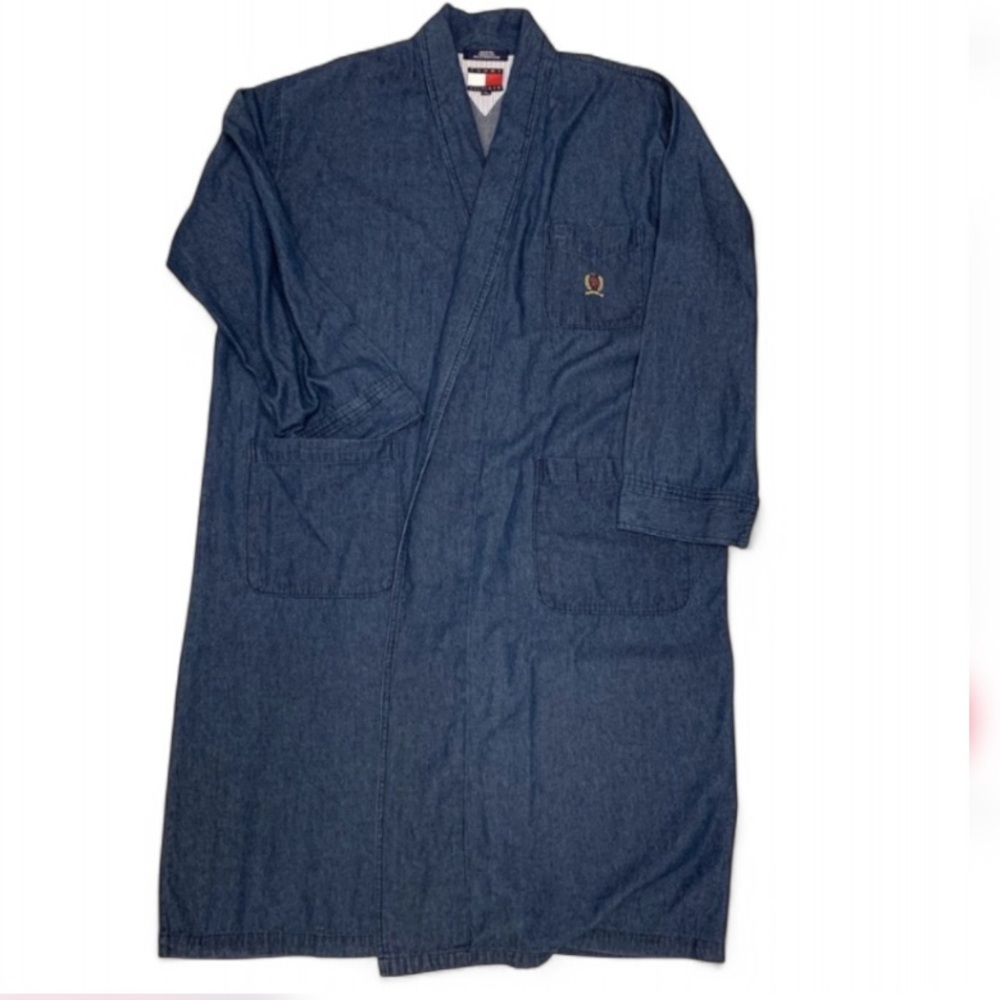 Vintage 90s Tommy Hilfiger Dark Denim Men’s Robe